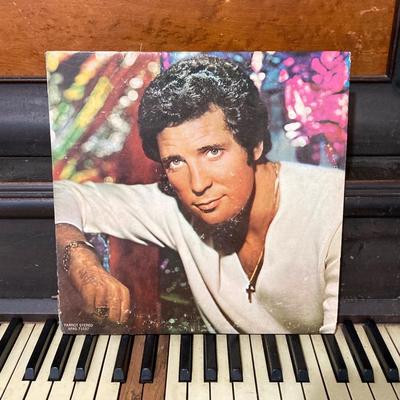LOT 79: Vintage Album Collection (Elvis, Tom Jones, Engelbert Humperdinck and More) and Metal Enter at Your Own Risk Sign