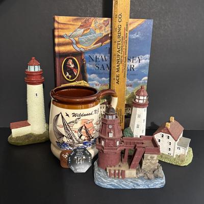 LOT 86: Vintage Ocean City & Sea Isle City Beach Tags, Scaasis Originals Lighthouses: Cape May, Sandy Hook & Ship John Shoal, DE,...