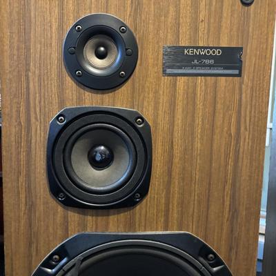 LOT 88: Vintage Kenwood JL-786 Floor Speakers 3-Way 3 Speaker System