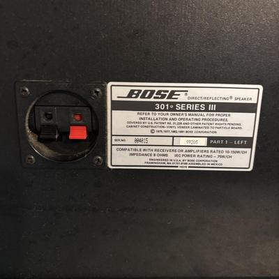 LOT 91: Bose 301 Series III Direwt/Reflecting Speakers