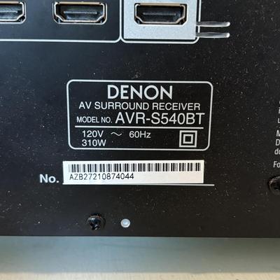 LOT 92: Denon AV Surround Sound Receiver Model AVR-S540BT