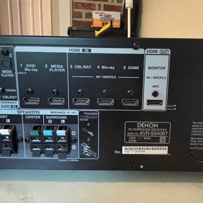 LOT 92: Denon AV Surround Sound Receiver Model AVR-S540BT