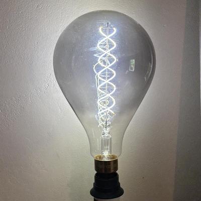 LOT 97: Vintage Black Sabbath Poster, Over-sized Edison Bulb w/Lamp and Framed Carnival Mirror