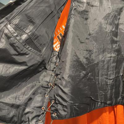 LOT 100: Unik Select Leather Vest & Long Sleeve Harley Davidson T-Shirt