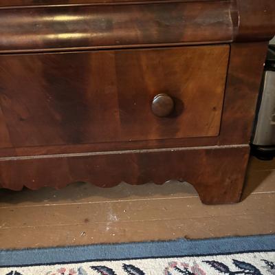 LOT 101: Empire Style Wood/Veneered Chest of Drawers