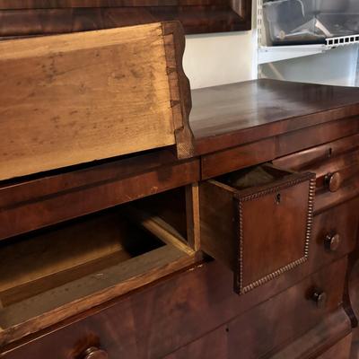 LOT 101: Empire Style Wood/Veneered Chest of Drawers