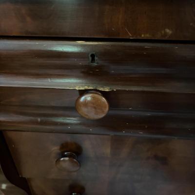 LOT 101: Empire Style Wood/Veneered Chest of Drawers