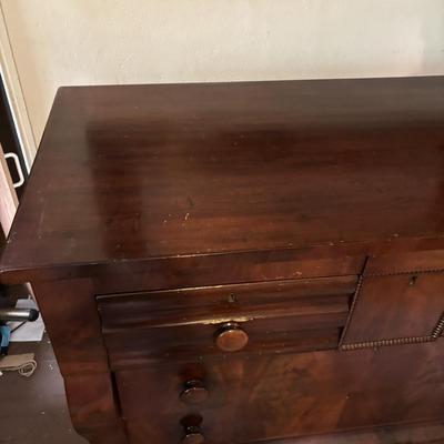 LOT 101: Empire Style Wood/Veneered Chest of Drawers
