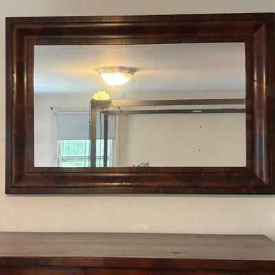 LOT 102: Wood Framed Mirror