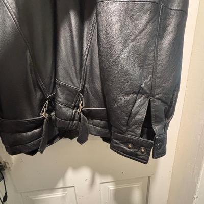 LOT 104: Hind Leather Lined Jacket, sz L