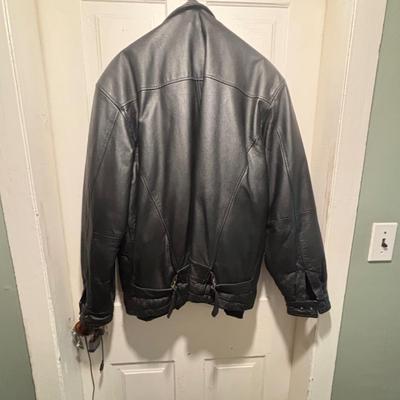 LOT 104: Hind Leather Lined Jacket, sz L