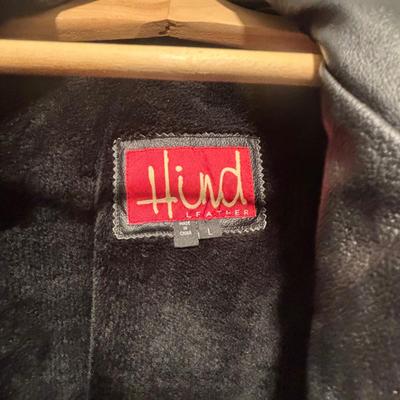 LOT 104: Hind Leather Lined Jacket, sz L