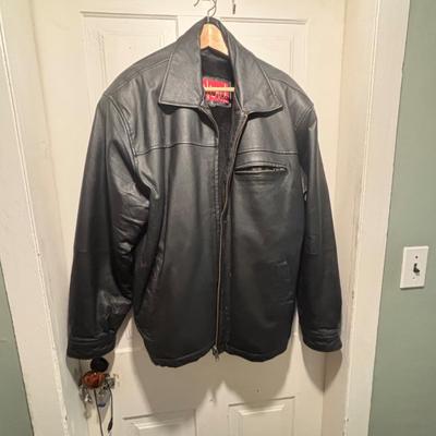 LOT 104: Hind Leather Lined Jacket, sz L