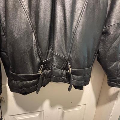 LOT 104: Hind Leather Lined Jacket, sz L