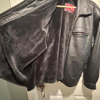 LOT 104: Hind Leather Lined Jacket, sz L