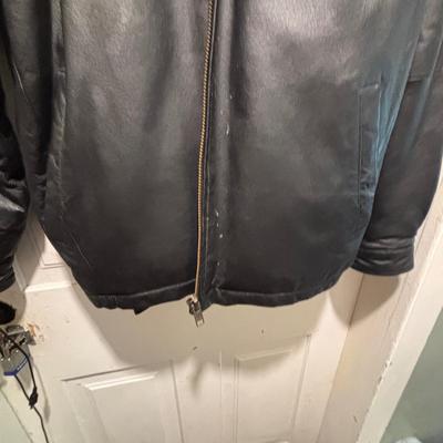 LOT 104: Hind Leather Lined Jacket, sz L
