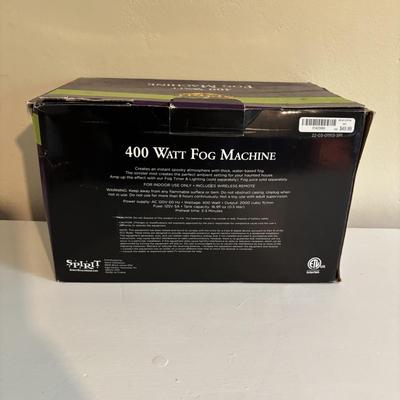 LOT 107: Untested 400-watt Fog Machine, Skeltons, Skull & Crossbones T-shirt (Haven Harbour Marina Resort)