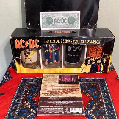 LOT 119: Rock On Collection - AC / DC & Ozzy Osbourne Memorabilia, Rock Band Metal Double Sided Axe, Austin Amplifier and More