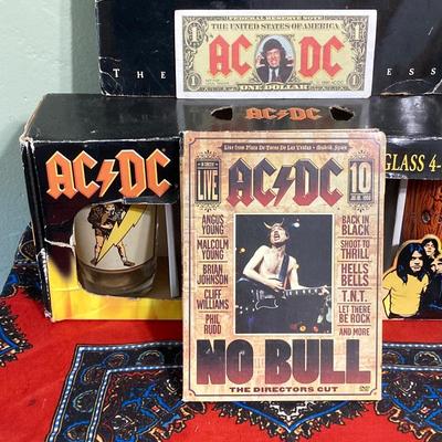 LOT 119: Rock On Collection - AC / DC & Ozzy Osbourne Memorabilia, Rock Band Metal Double Sided Axe, Austin Amplifier and More
