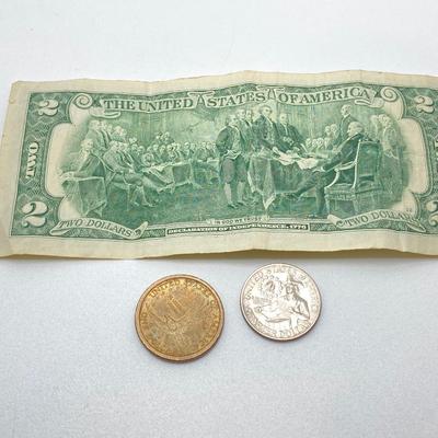 LOT 124: Collection of Coins, Paper Currency and Tokens (Silver Included)