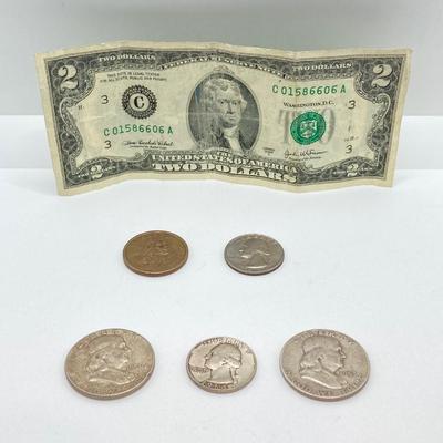 LOT 124: Collection of Coins, Paper Currency and Tokens (Silver Included)