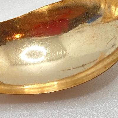 LOT 126: JJ Gold Pierced Earrings - 14KT, TW 1.77g