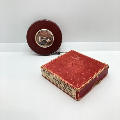 LOT 127: Vintage Stellar Germany Barometer, Pulsar Watch, Carved Wood Box, Starrett Yankee Steel Tape Measure in Box and Pair of Gemstones