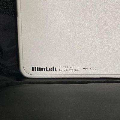 LOT 128: Mintek Portable DVD Player with Collection of DVDs