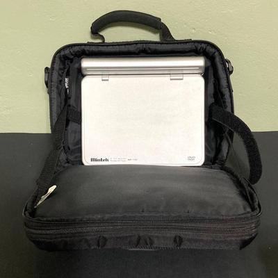 LOT 128: Mintek Portable DVD Player with Collection of DVDs