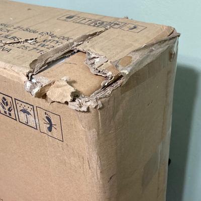 LOT 131: Painted Black Storage Cabinet and New Old Stock Ecoleben Black Side Table in Original Box