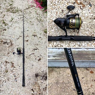 LOT 133: Daiwa 10 Foot Fishing Rod with Penn Battle Spinning Reel