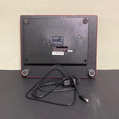 LOT 134: Ion Compact LP Turntable / Player in Original Box with Collection of 45 Records