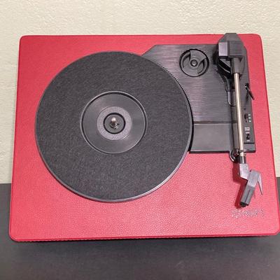 LOT 134: Ion Compact LP Turntable / Player in Original Box with Collection of 45 Records