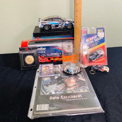 LOT 191: NASCAR Collection Including Lionel Racing Die Cast Car, Racing Champions Truck, NASCAR 75th Anniversary Coin, Earnhardt Singed...