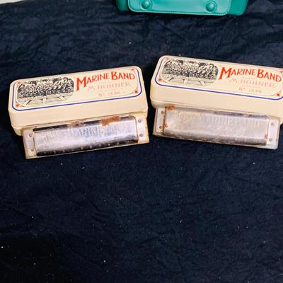 LOT 197: Collection of Vintage Harmonicas by Lark, Horner, Schylling and Hero