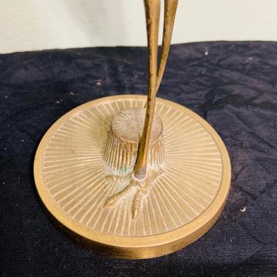 LOT 198: Collection of Brass and Metal Birds, and Hour Glass and Barometer