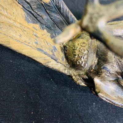 LOT 198: Collection of Brass and Metal Birds, and Hour Glass and Barometer