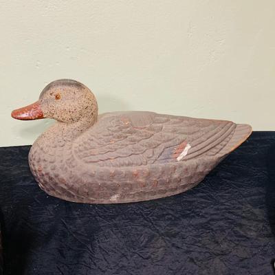 LOT 204: Set of Three (3) Vintage General Fibre Co Ariduk Duck Decoys and a Duck Mug