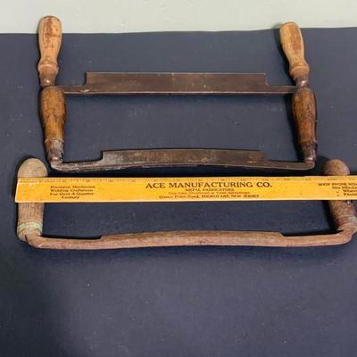LOT 211: Collection of Vintage/Antique Tools Including Three (3) Draw Knives, Planes