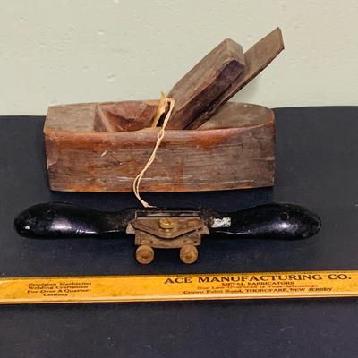 LOT 211: Collection of Vintage/Antique Tools Including Three (3) Draw Knives, Planes