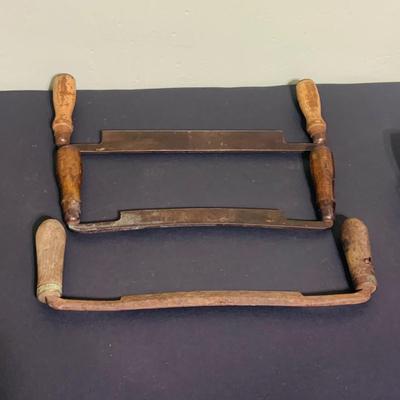 LOT 211: Collection of Vintage/Antique Tools Including Three (3) Draw Knives, Planes