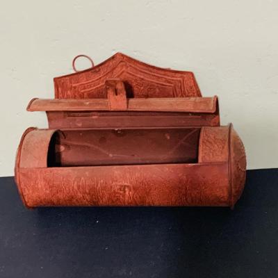 LOT 216: Primitive Inspired Collection Including Rustic Bird House, Vintage Storage Cabinet, Wall Art and More
