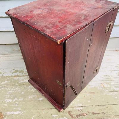 LOT 216: Primitive Inspired Collection Including Rustic Bird House, Vintage Storage Cabinet, Wall Art and More