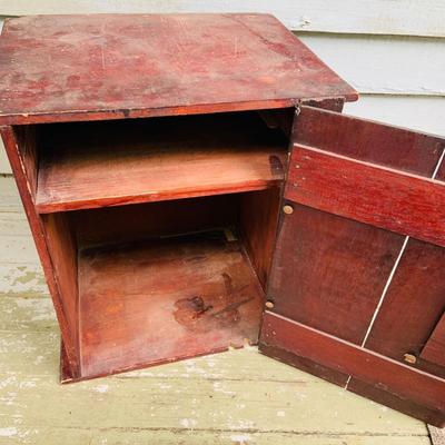 LOT 216: Primitive Inspired Collection Including Rustic Bird House, Vintage Storage Cabinet, Wall Art and More