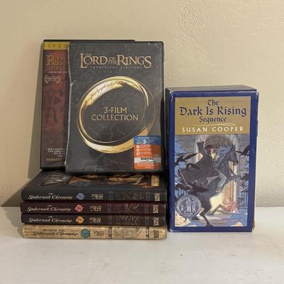 LOT 219: Books & More: Unopened Lord of the Rings Collection, The Spiderwick Chronicles Books, The Dark Rising Sequence