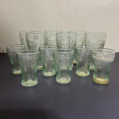 LOT 221: Kitchen Collection: New Coca-Cola Juice Glasses, Vintage Cookie Press/Cake Decorator, Pottery Condiment Set, Steak Knives...