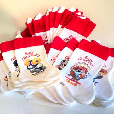 LOT 244: Large Collection of Vintage NFL Team Merry Christmas Stockings (27)