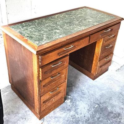 Antique Oak Double Desk