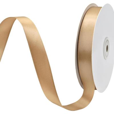 Champagne Gold Satin Ribbon 3/4" X 50 Yards Solid Color Double Faced Ribbons Perfect for Crafts, Wedding Decor, Bow Making, Arts...