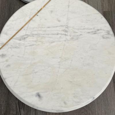Marble turn table and paper towel holder